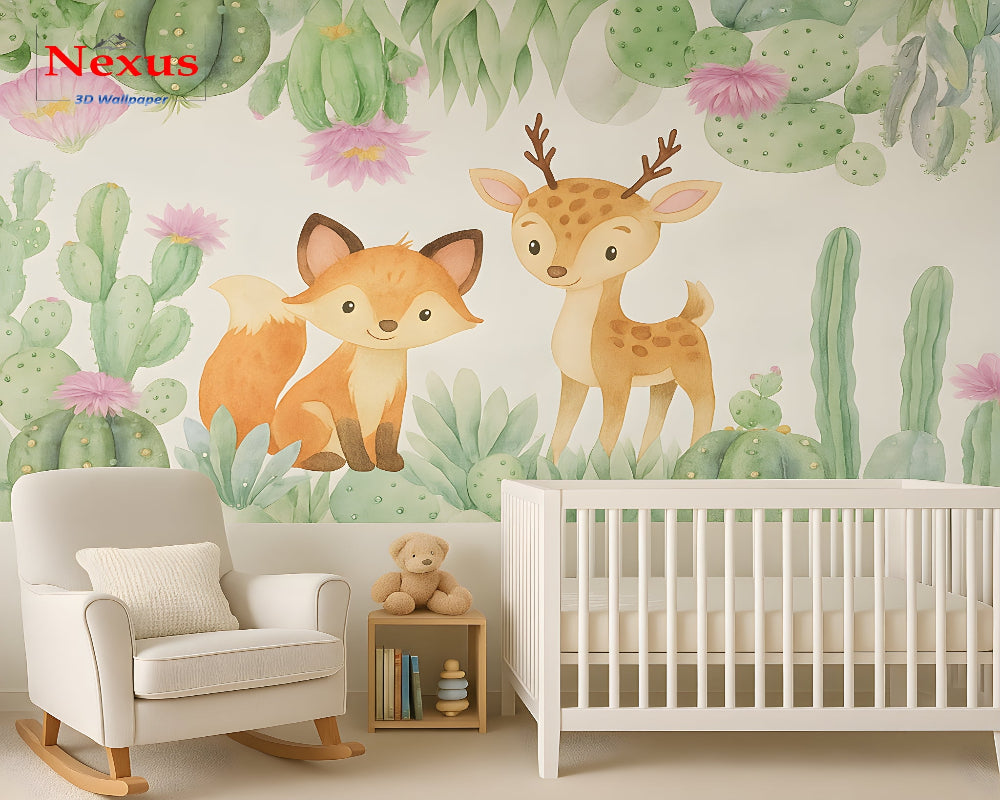 3D Wallpaper Forest Friends Nursery SKU# WAL0745